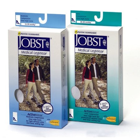 Jobst Activewear 15-20 Knee-hi Socks White Medium