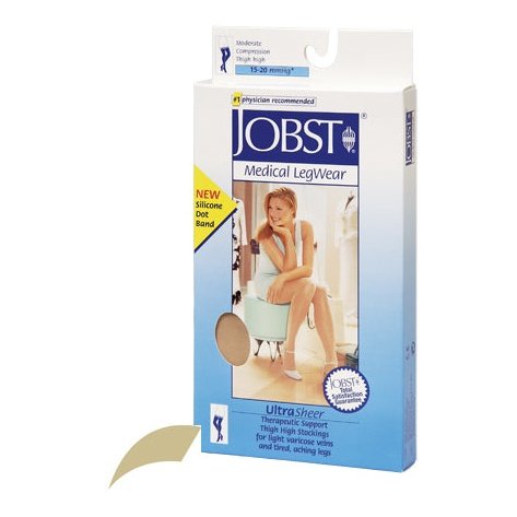 Jobst Ultrasheer 15-20 Thigh W/dot Natural Large