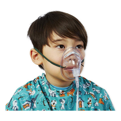 Oxygen Mask Pediatric W/7' Tubing Medium Conc each