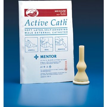 Mentor Active Medium 28mm Male External Catheter - Self-Adhering