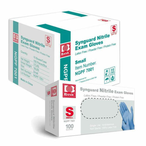 Synguard Nitrile Exam Gloves 10 Bxs/case Small