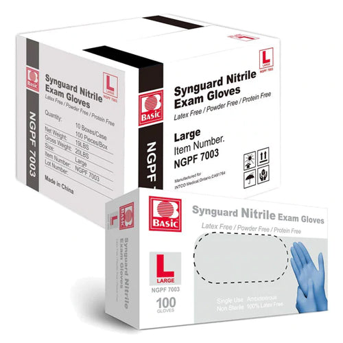 Synguard Nitrile Exam Gloves 10 Bxs/case Large