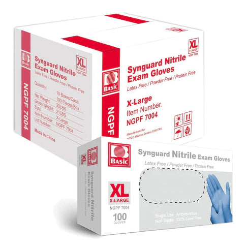 Synguard Nitrile Exam Gloves 10 Bxs/case X-large