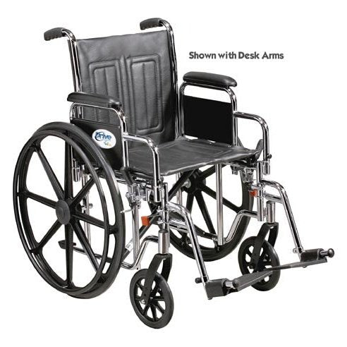 Wheelchair Std. 16 Fixed Arms w/Swingaway Footrests