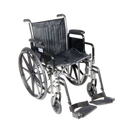 Wheelchair Fixed Arms 18 Swing-away Footrests Dual Axle