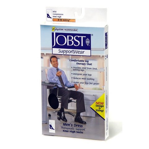 Jobst For Men 8-15 Over-the-calf Sock Black Small