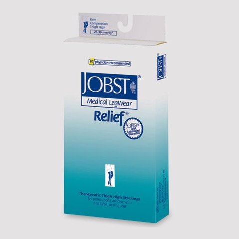 Jobst Relief 20-30 Thigh C/t Beige Medium Silicone Band