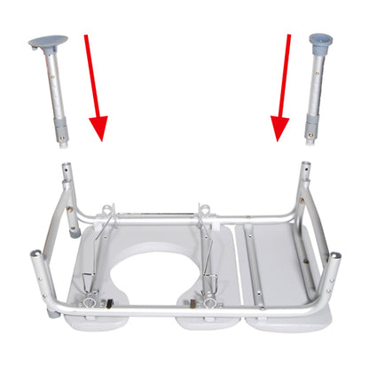 Transfer Bench & Commode Combination W/padded Seat