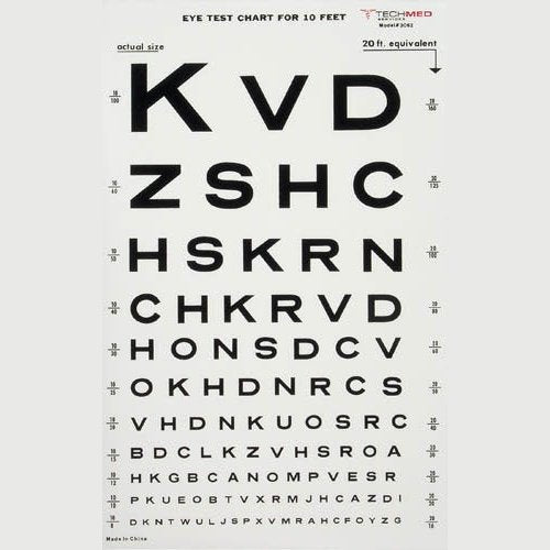 Illuminated Eye Chart-snellen 10' Distance