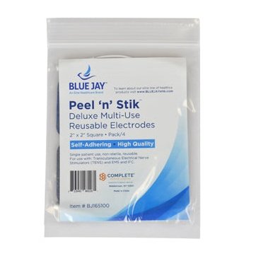 Reusable Electrodes Pack/4 2 X2 Square Blue Jay Brand