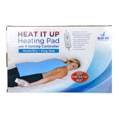 Heating Pad 12 X24 Moist/dry 4 Position Switch Auto-off