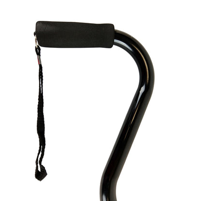 Cane Soft Foam Offset Handle Blue Jay Black With Strap