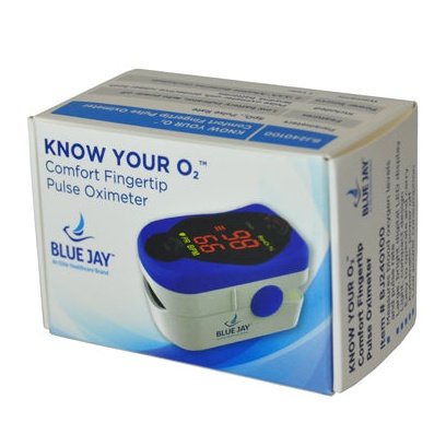 Comfort Finger Tip Pulse Oximeter Blue Jay Brand