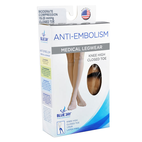 Anti-embolism Stockings Xxlge 15-20mmhg Below Knee Clsdtoe