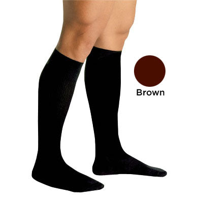 Men's Firm Support Socks 20-30mmhg Brown Large