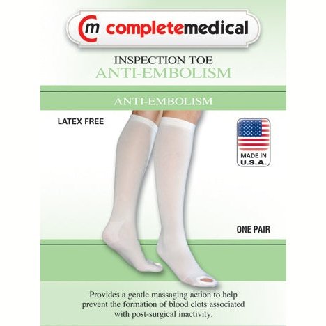 Anti-Embolism Stockings Xl/Lng 15-20mmHg Below Knee Open Toe