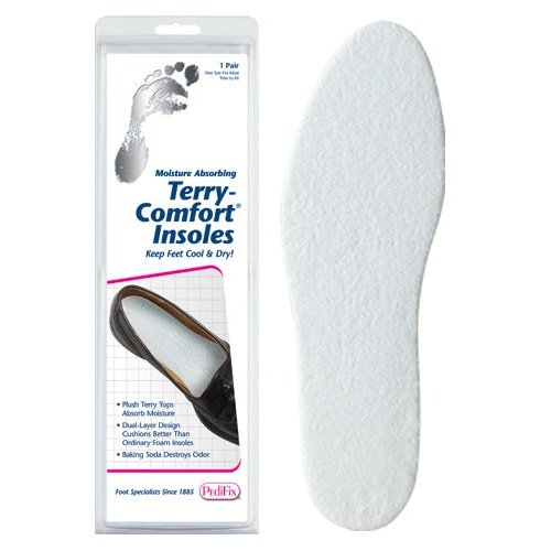 Sockless Insoles W/terry Comfort One Size Fits Most Pr