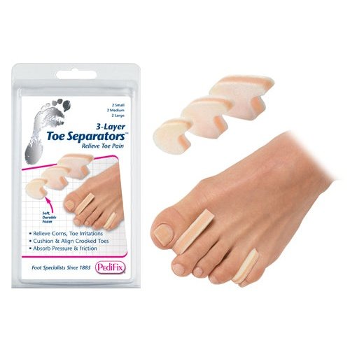 3-Layer Toe Separators Variety Pack - S/M/L, Pack of 6