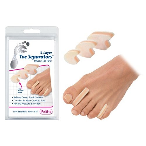 Soft 3-Layer Toe Separators - Large Pack of 6