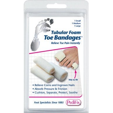 Tubular-foam Toe Bandage Pk/3 1 Ea S M L