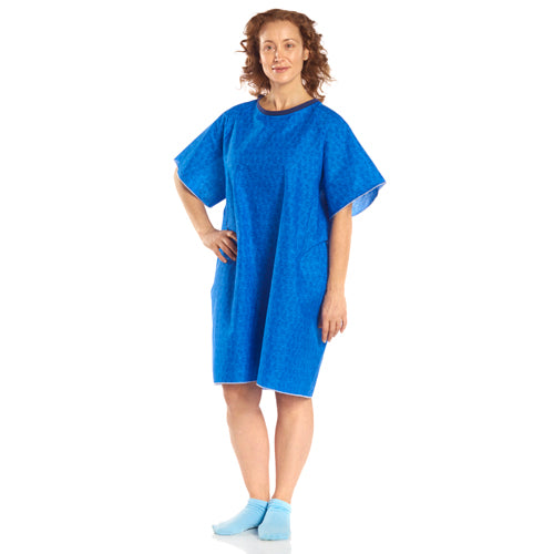 Snapwrap Gown Reusable Blue Marble Print