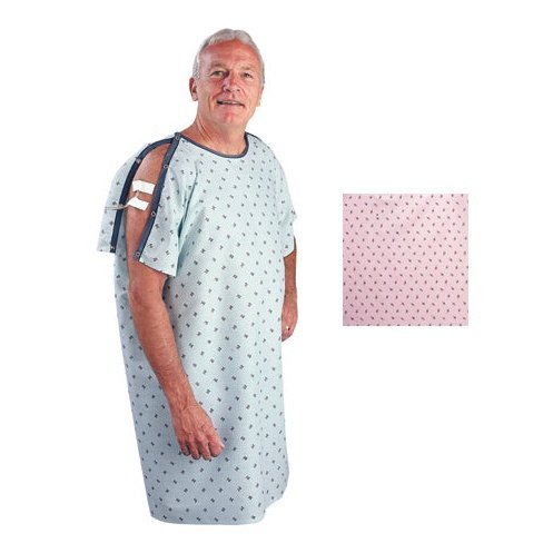 Patient I.v. Gown Pink Rosebud Print