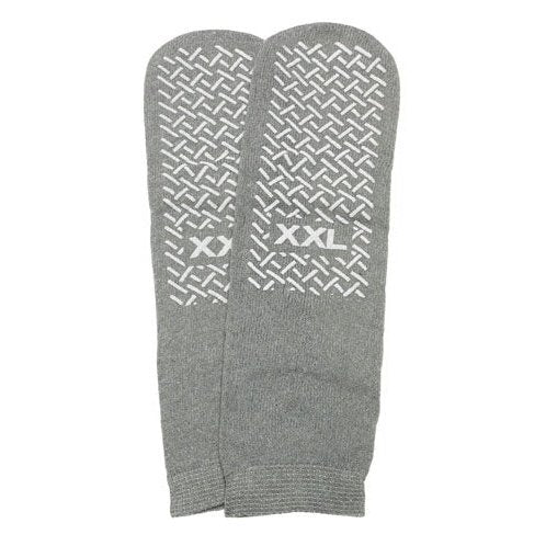 Slipper Socks; Xxl Grey Pair Men's 12-13