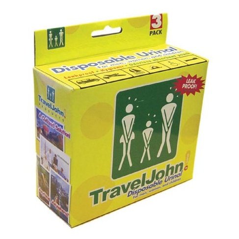 Travel John Disp Urinary Pouch Bx/3