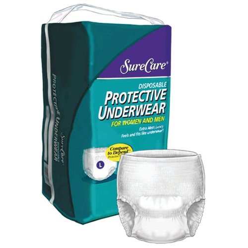 Underwear Disposable Medium 34 -46 4 Pks/20 Per Case