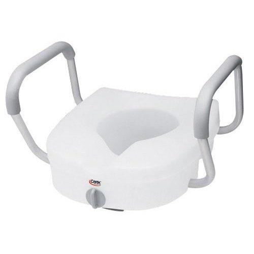 Toilet Seat E-z Lock W/arms Adjustable Handle Width